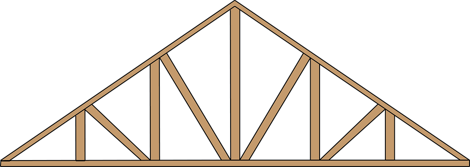 Roof Truss Design Silhouette PNG image