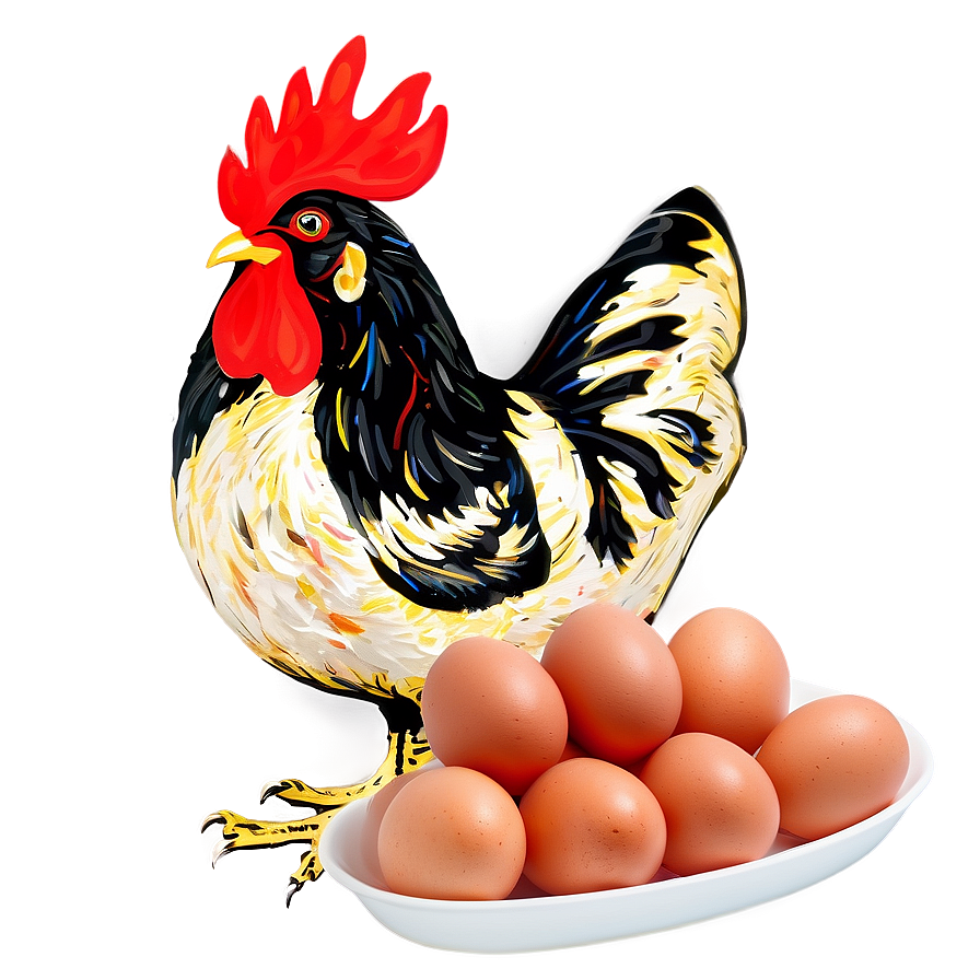 Rooster Egg Basket Png 05242024 PNG image