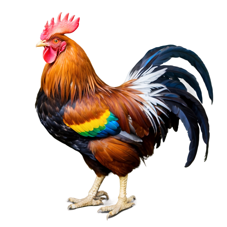 Rooster In Farm Setting Png Vyx PNG image