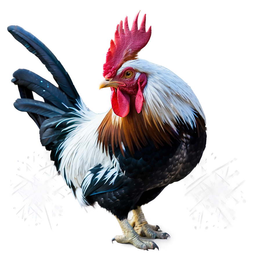 Rooster In Snow Scene Png 9 PNG image