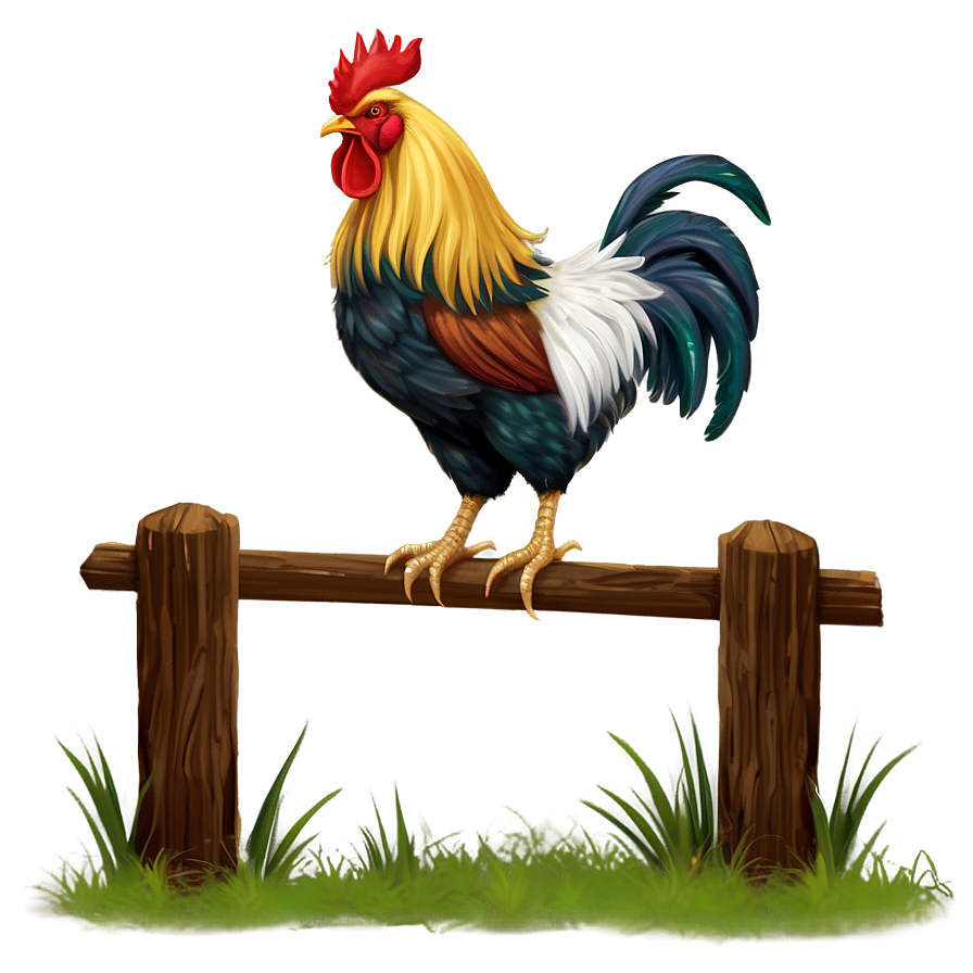 Rooster On Fence Post Png Ure15 PNG image