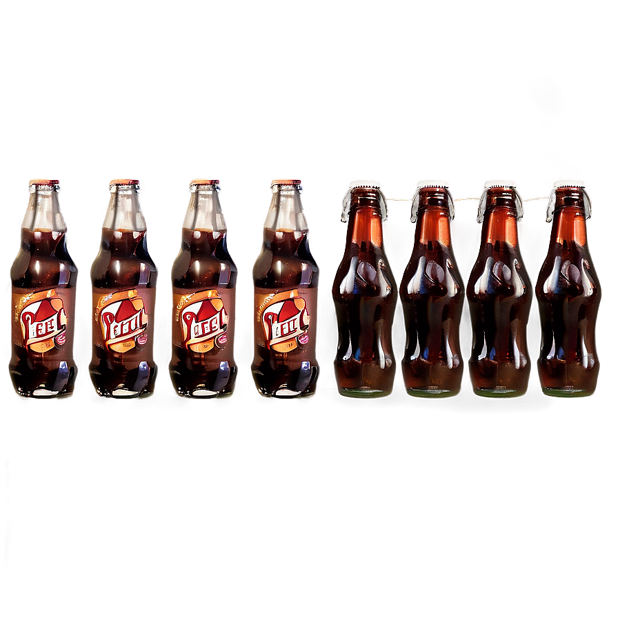 Root Beer In Glass Bottles Png 23 PNG image