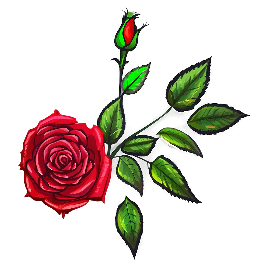 Rose Flower Sketch Png Cba PNG image