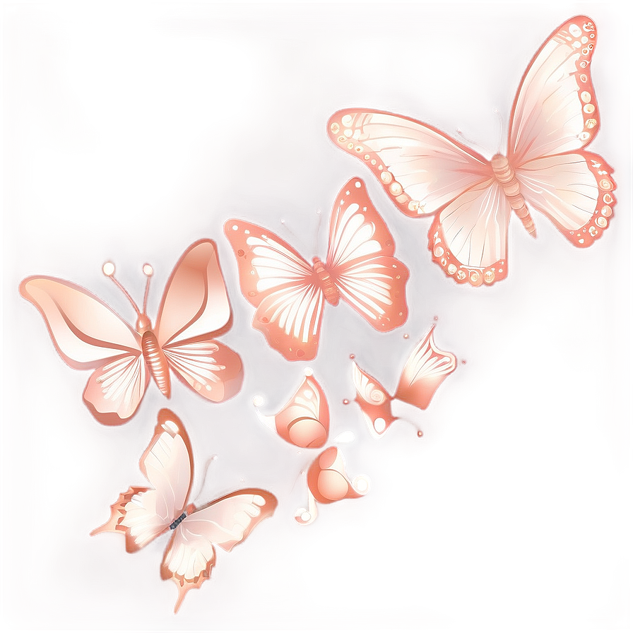 Rose Gold Butterfly Accessories Png 28 PNG image