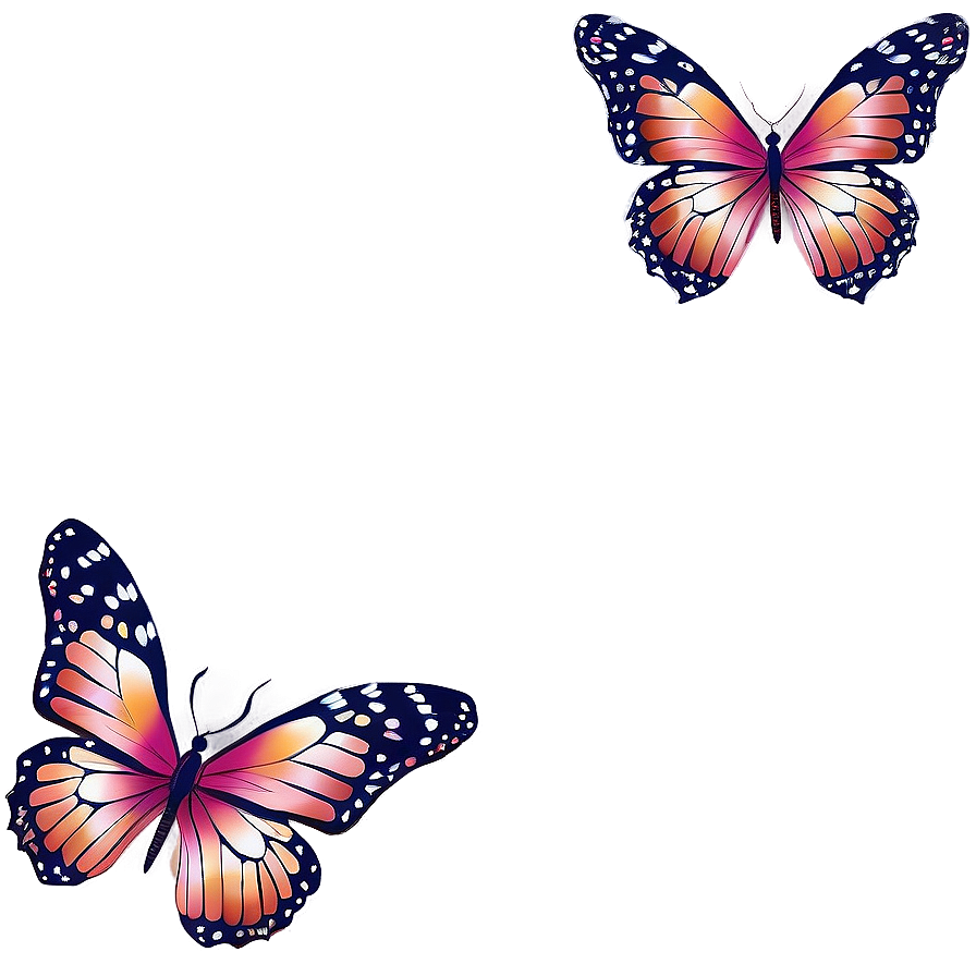 Rose Gold Butterfly Background Png 06282024 PNG image