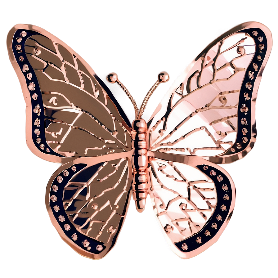 Rose Gold Butterfly Collection Png Ljn PNG image