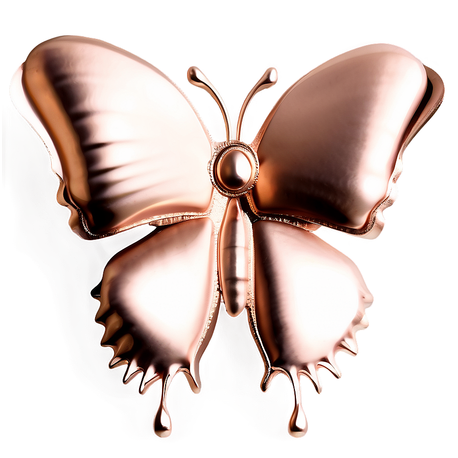 Rose Gold Butterfly Decoration Png 06282024 PNG image