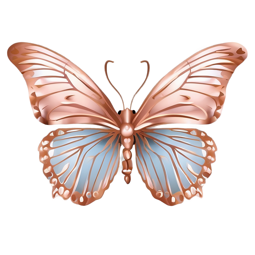 Rose Gold Butterfly Graphic Png 85 PNG image