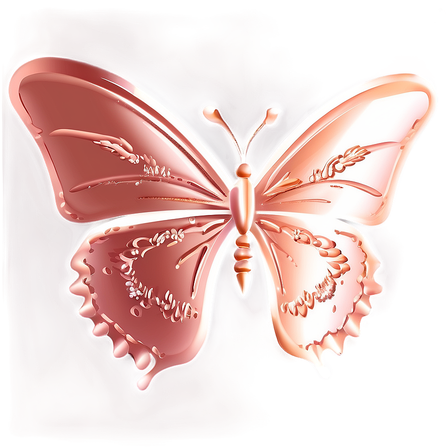 Rose Gold Butterfly Icon Png 06282024 PNG image