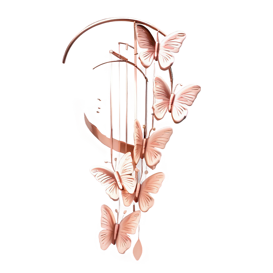 Rose Gold Butterfly Mobile Png Rfo PNG image