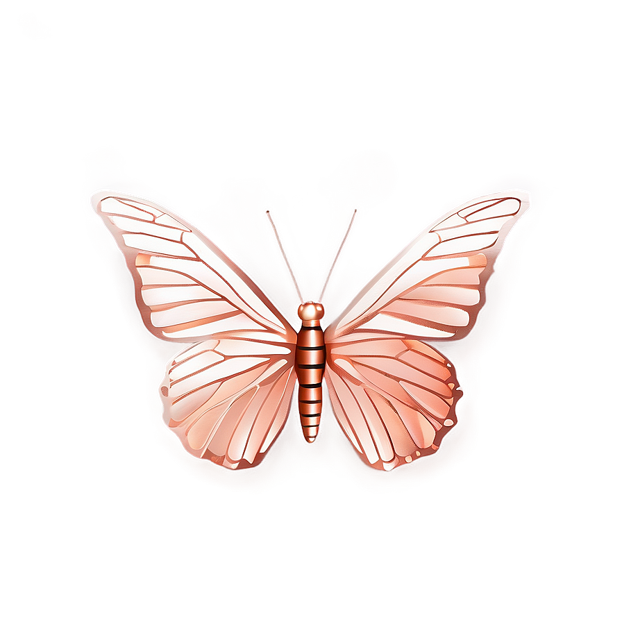 Rose Gold Butterfly Shape Png Rto PNG image