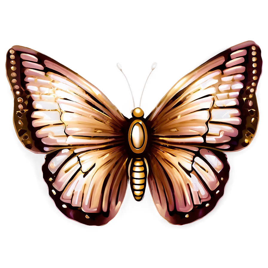 Rose Gold Butterfly Theme Png Nqt PNG image