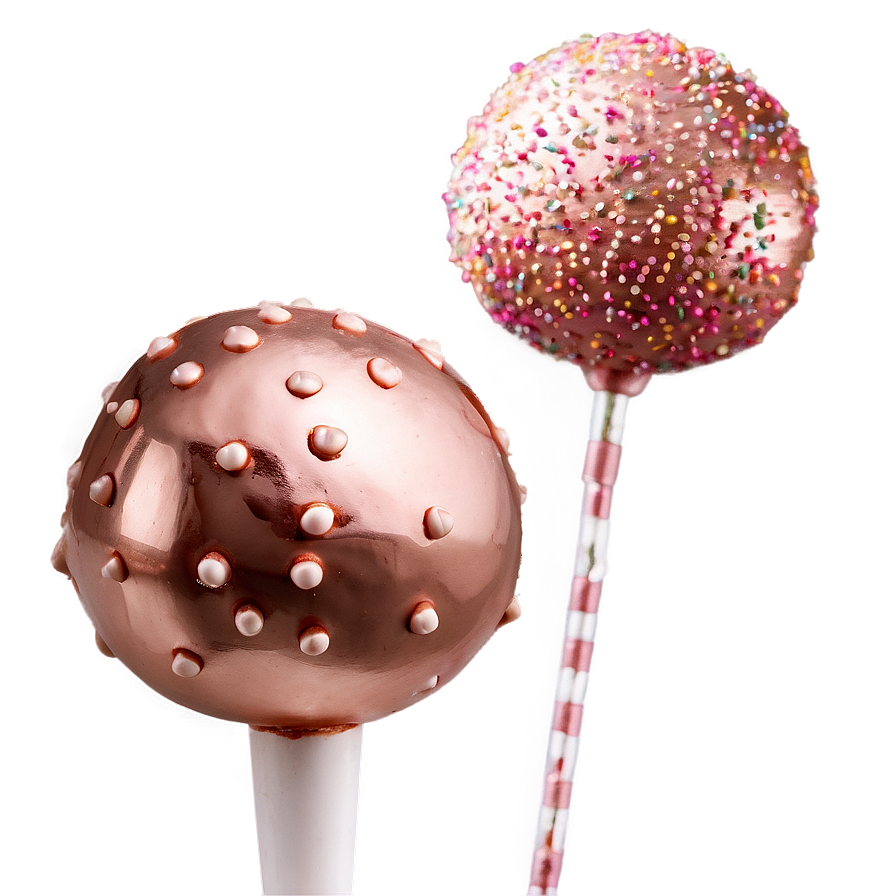 Rose Gold Cake Pop Png 06212024 PNG image