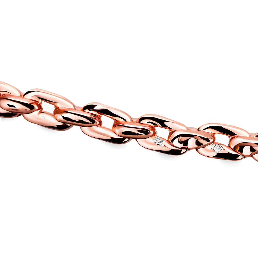 Rose Gold Cuban Link Chain Png Wpl PNG image