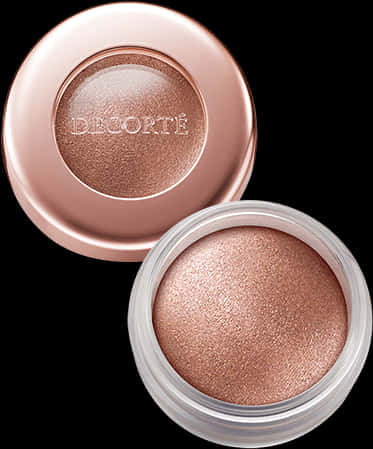 Rose Gold Eyeshadow Pot Decorte PNG image