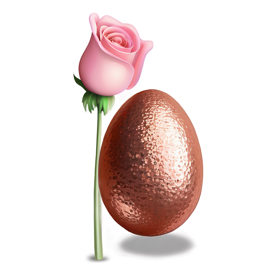 Rose Gold Glitter Easter Eggs Png 06252024 PNG image