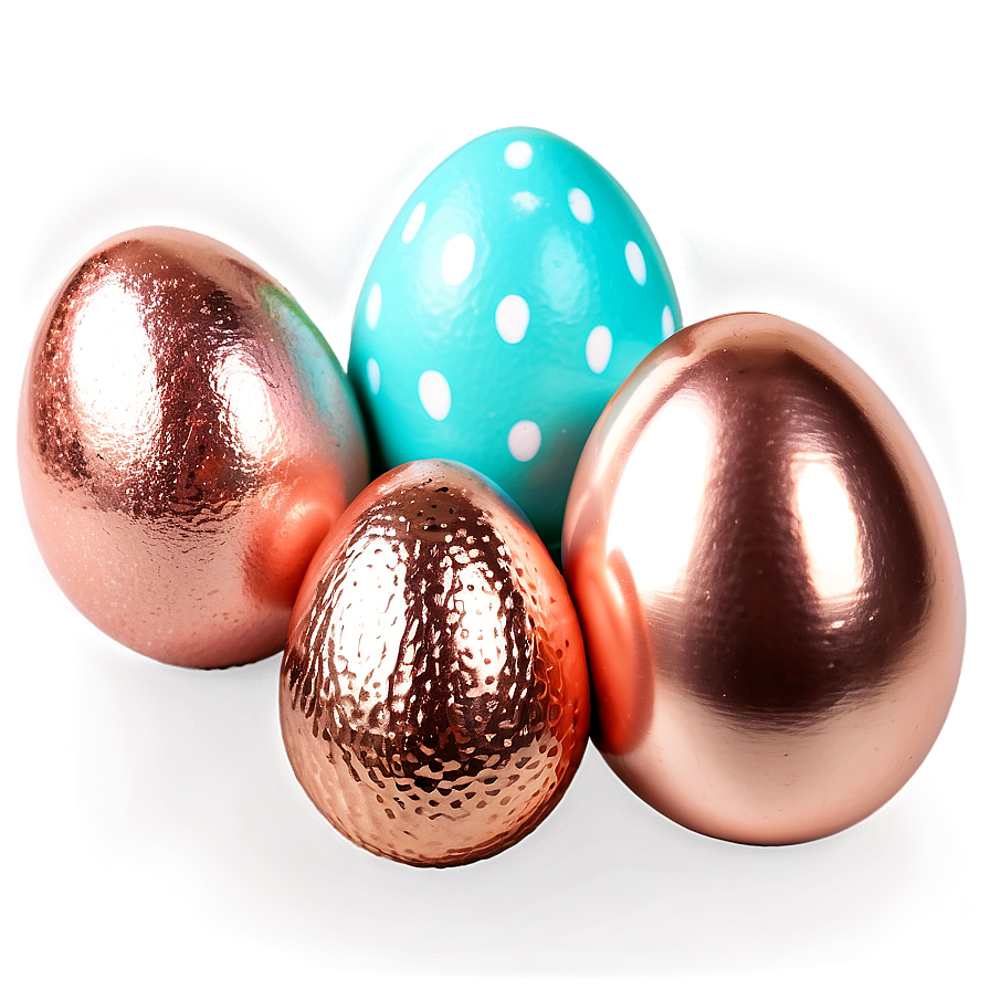 Rose Gold Glitter Easter Eggs Png Tlf17 PNG image