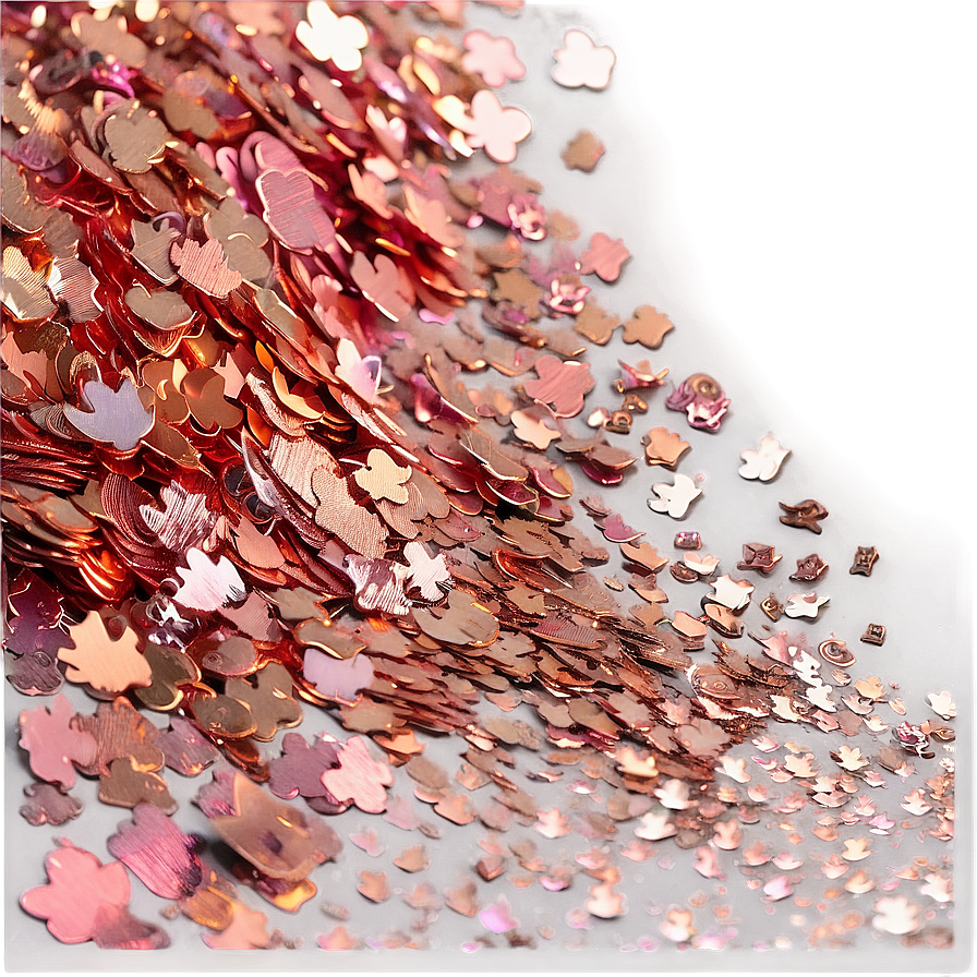 Rose Gold Glitter Flakes Png 06252024 PNG image