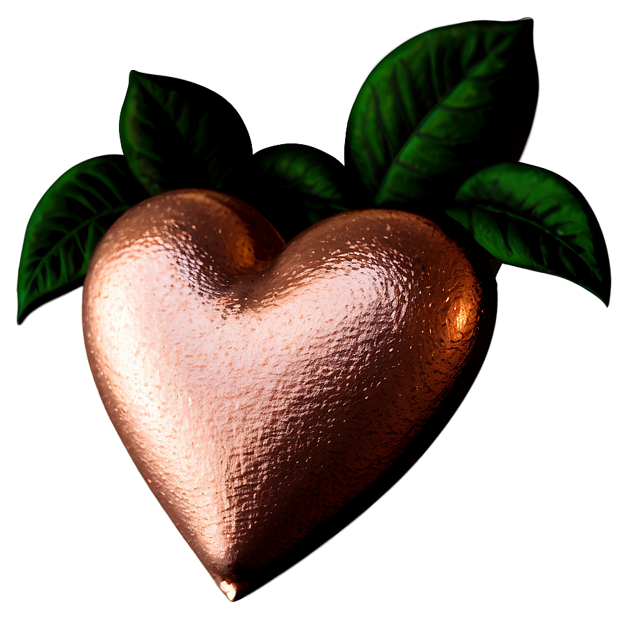 Rose Gold Glitter Heart Design Png 72 PNG image