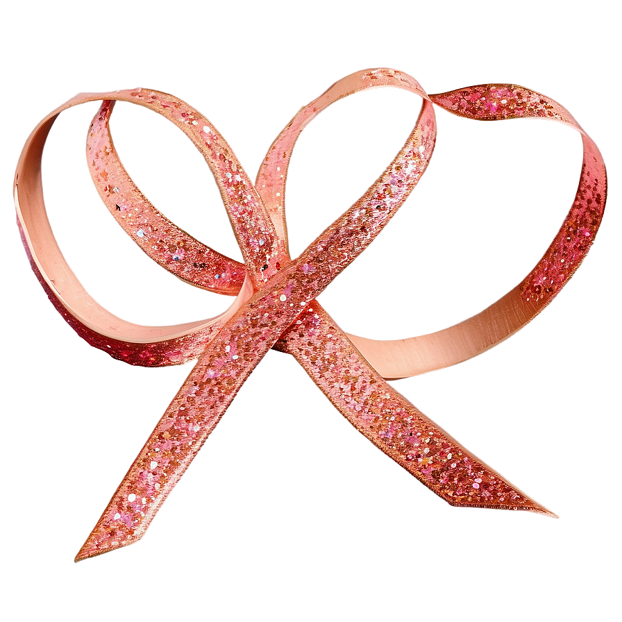 Rose Gold Glitter Ribbons Png 48 PNG image