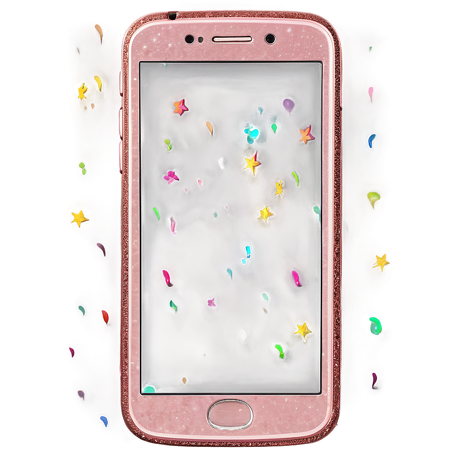 Rose Gold Glitter Smartphone Png Tbv PNG image