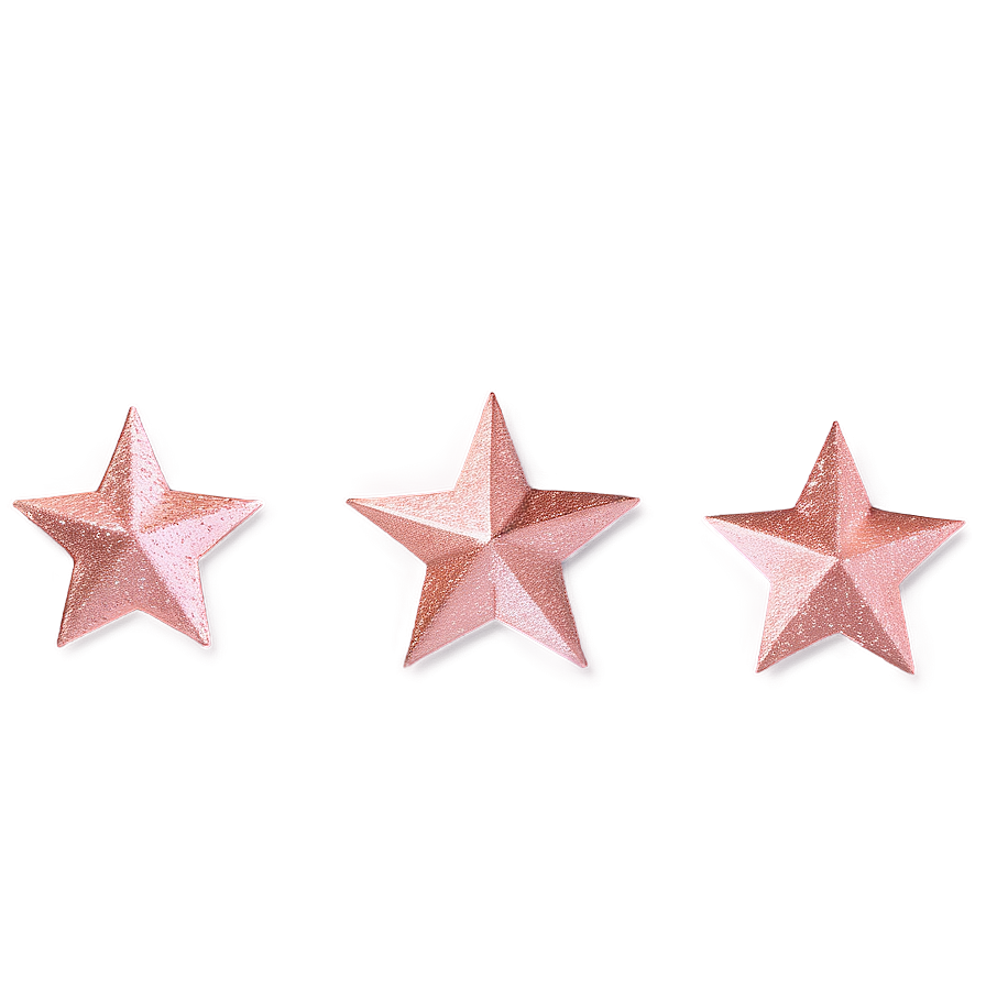 Rose Gold Glitter Stars Png Ffh PNG image