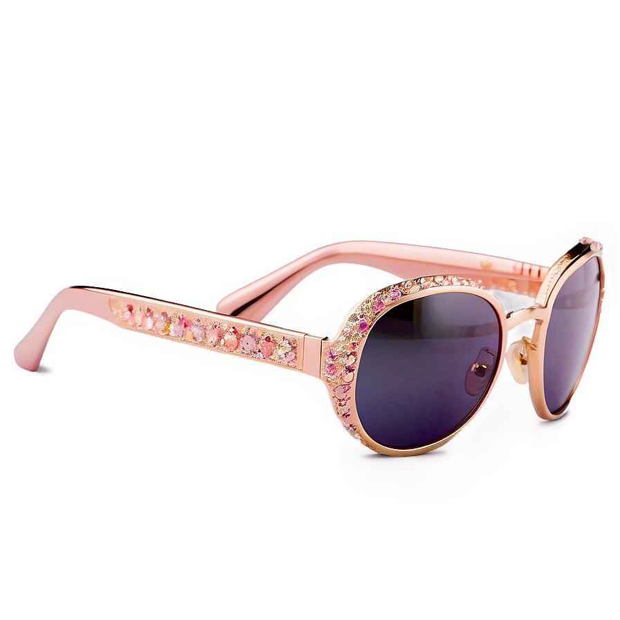 Rose Gold Glitter Sunglasses Png 16 PNG image