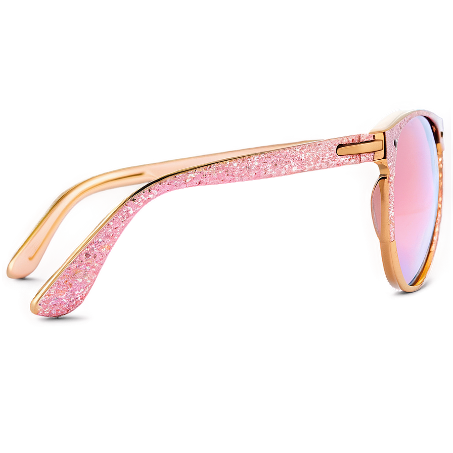 Rose Gold Glitter Sunglasses Png 2 PNG image