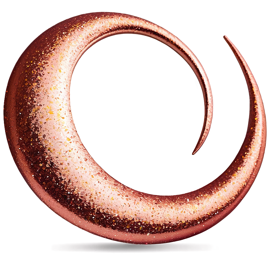 Rose Gold Glitter Swirls Png Meq PNG image