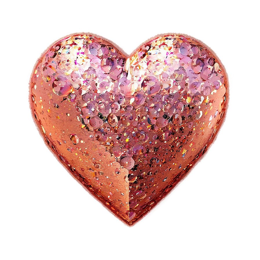 Rose Gold Glitter Valentine Hearts Png Xyi PNG image