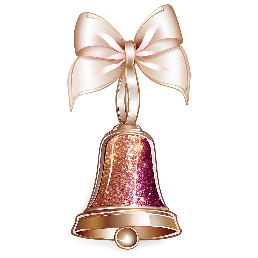 Rose Gold Glitter Wedding Bells Png Sjq82 PNG image