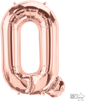 Rose Gold Letter Q Balloon PNG image