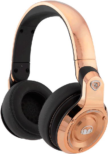 Rose Gold Over Ear Headphones PNG image