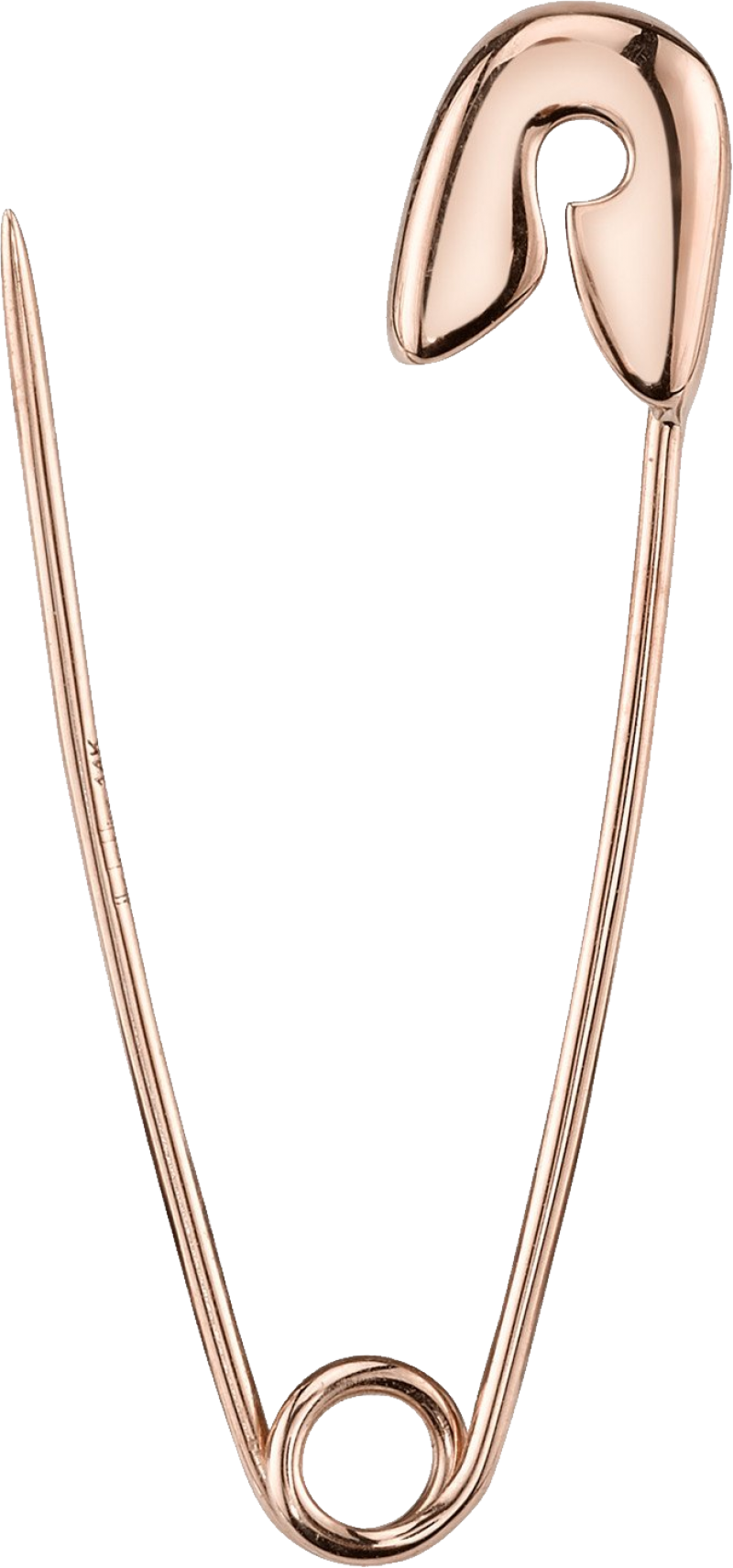 Rose Gold Safety Pin PNG image