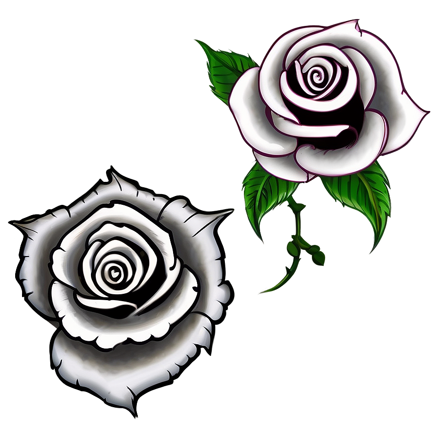 Rose Neck Tattoo Samples Png 06122024 PNG image