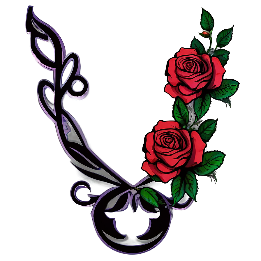 Rose Neck Tattoo Samples Png 06122024 PNG image