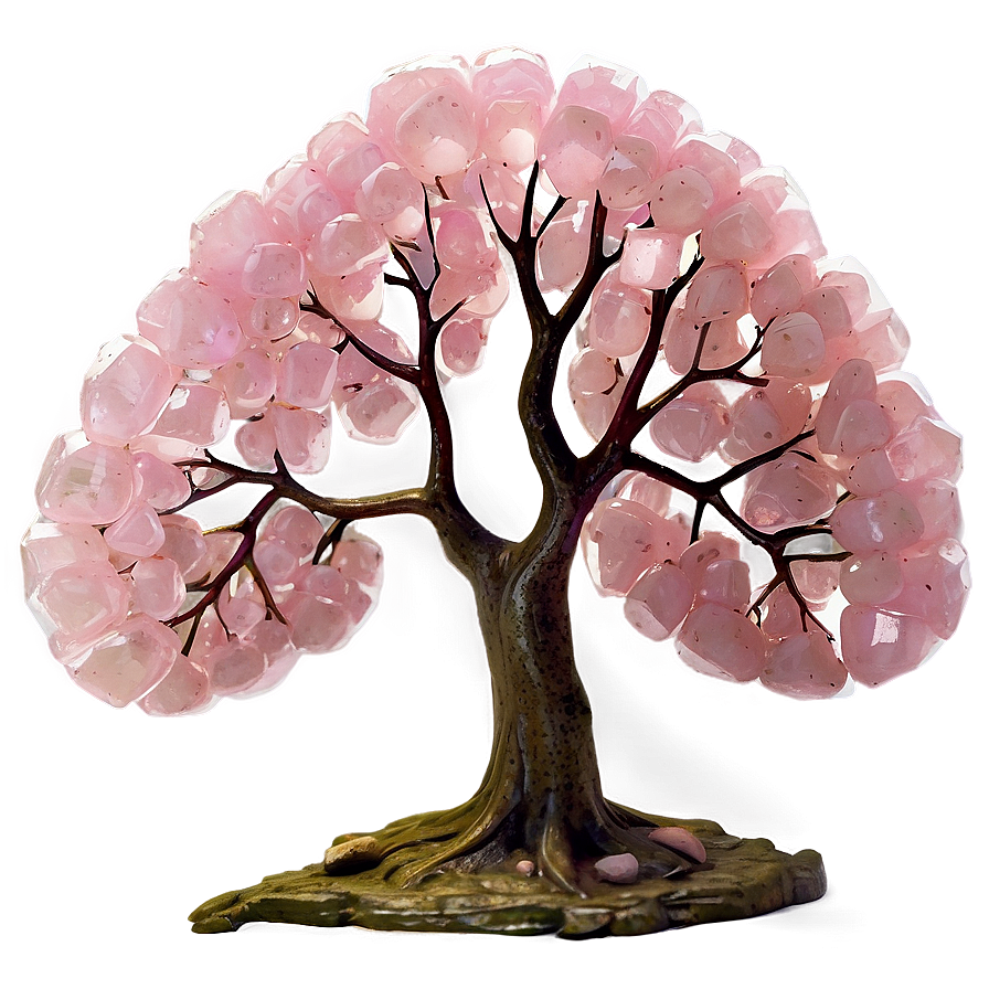 Rose Quartz Gemstone Tree Png Spd55 PNG image