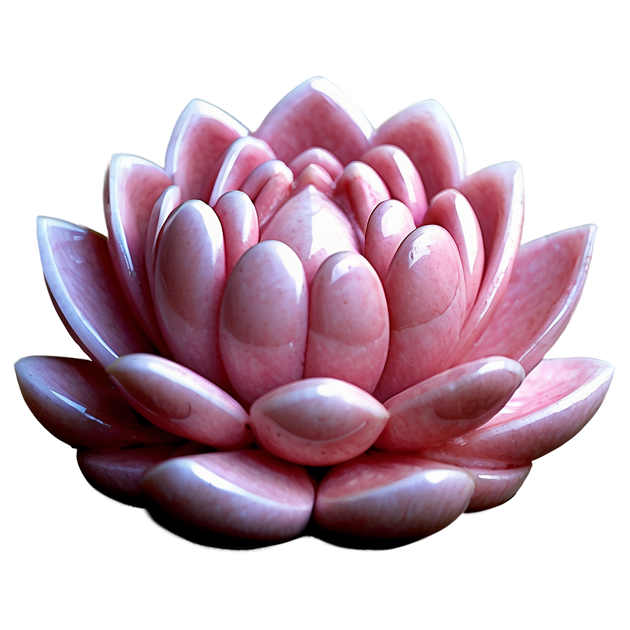 Rose Quartz Lotus Flower Carving Png Ukj10 PNG image