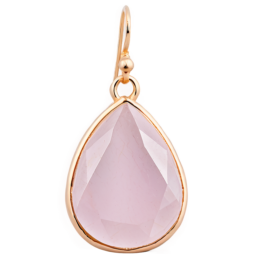 Rose Quartz Teardrop Earrings Png 06272024 PNG image