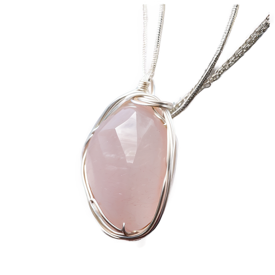 Rose Quartz Wire Wrapped Pendant Png Jis PNG image