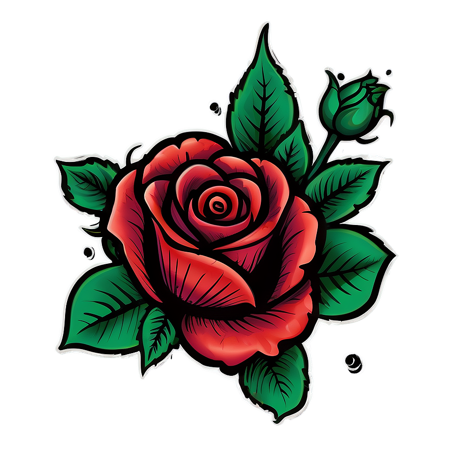 Rose Tattoo Illustration Png 05042024 PNG image
