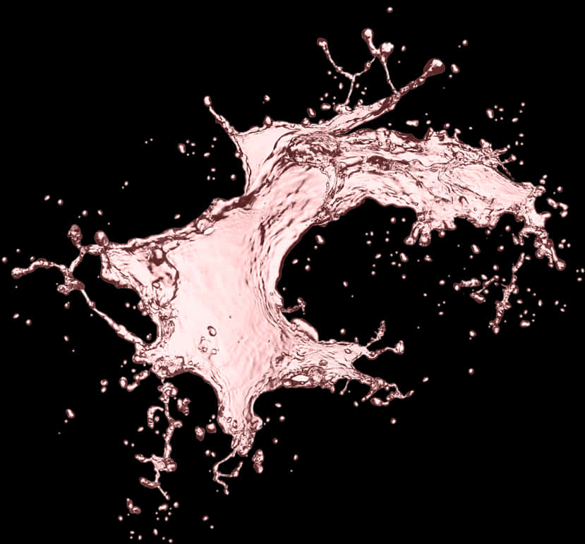 Rose Tinted Liquid Splash PNG image
