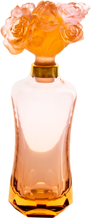 Rose Top Perfume Bottle PNG image