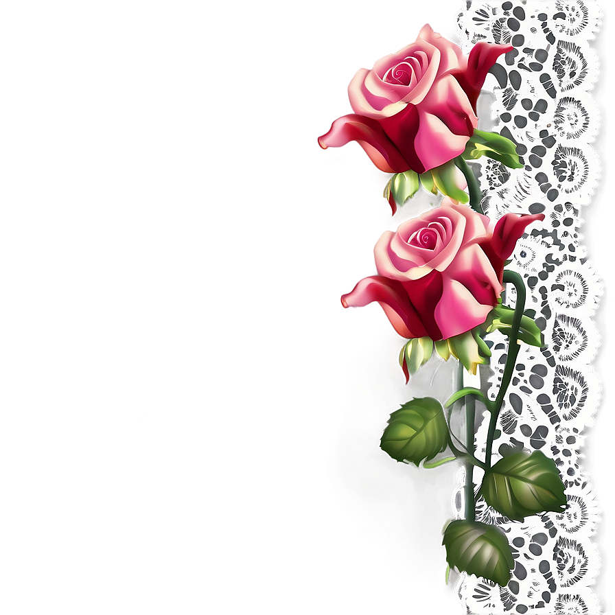 Roses And Lace Png 05042024 PNG image