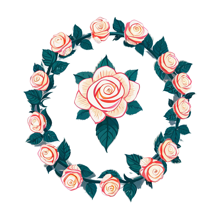 Roses Heart Wreath Png 51 PNG image