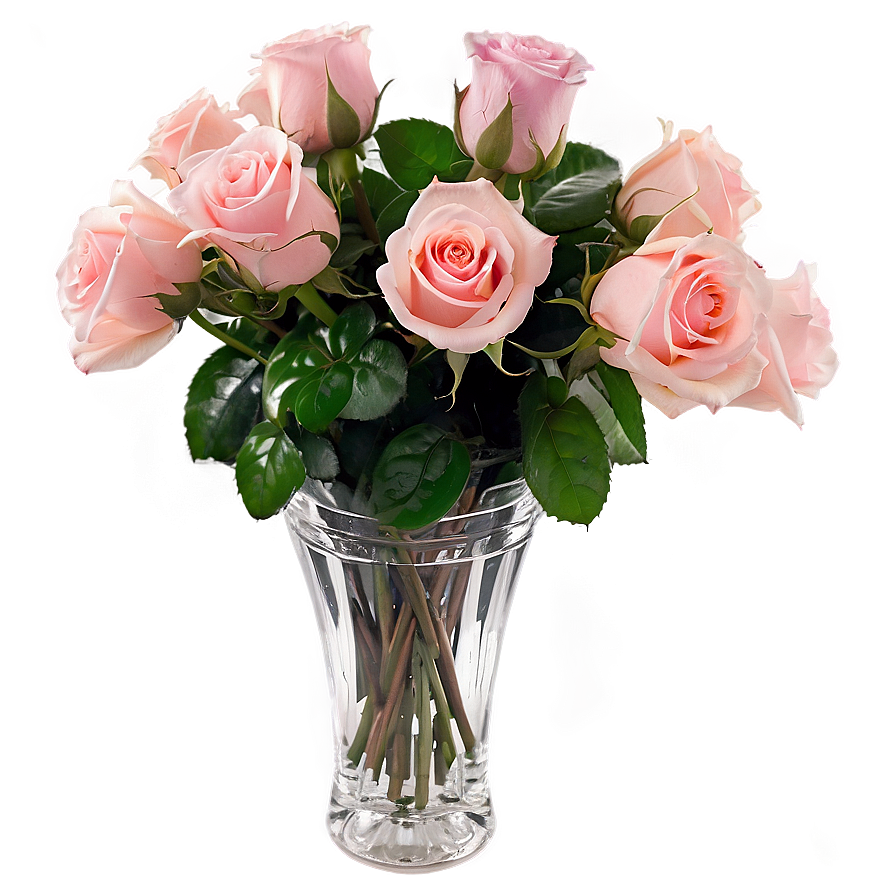 Roses In Vase Arrangement Png Xlo9 PNG image