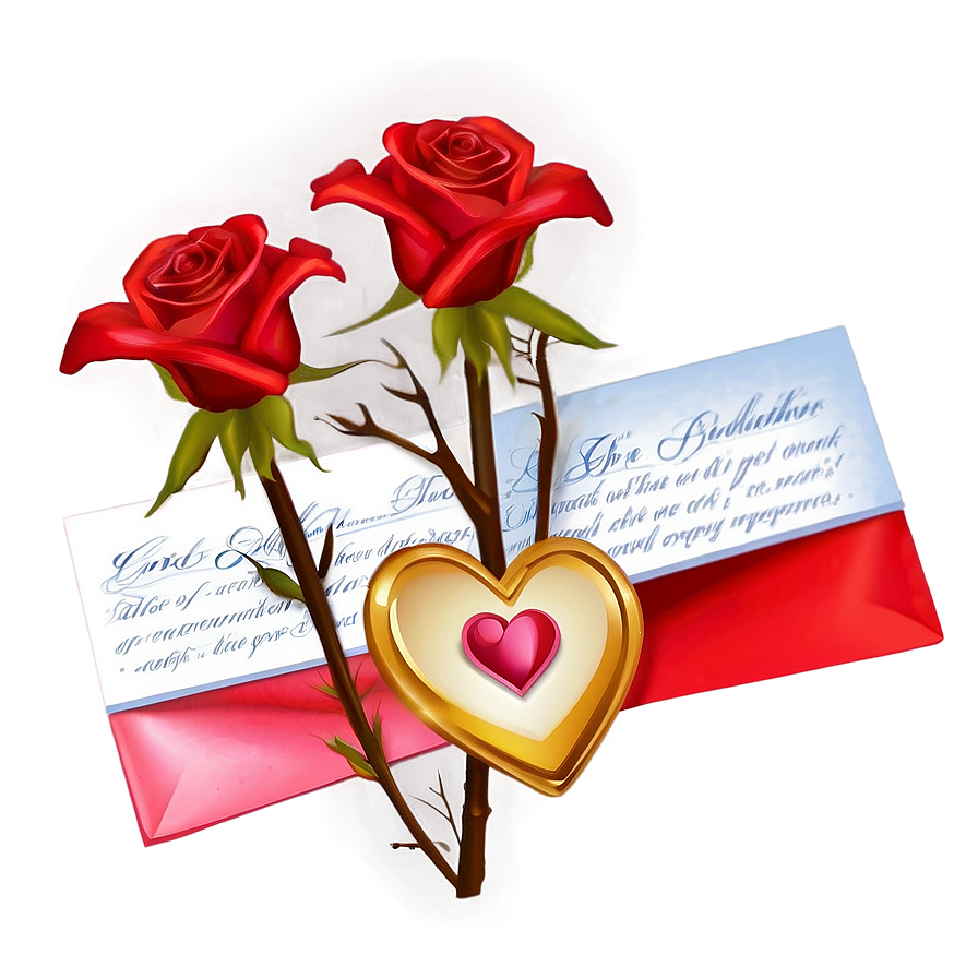 Roses Love Letter Png Vwk95 PNG image