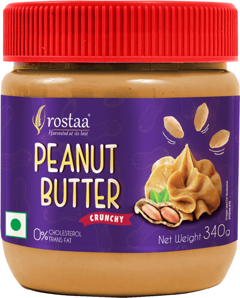 Rostaa Crunchy Peanut Butter Jar PNG image