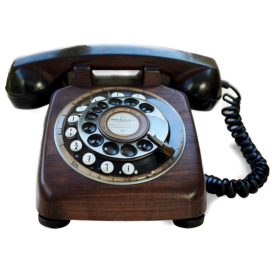 Rotary Phone On Wooden Desk Png 20 PNG image