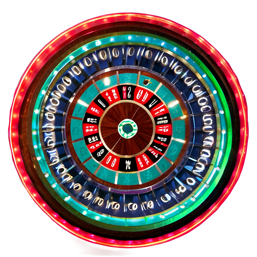 Roulette Wheel Neon Lights Png 19 PNG image